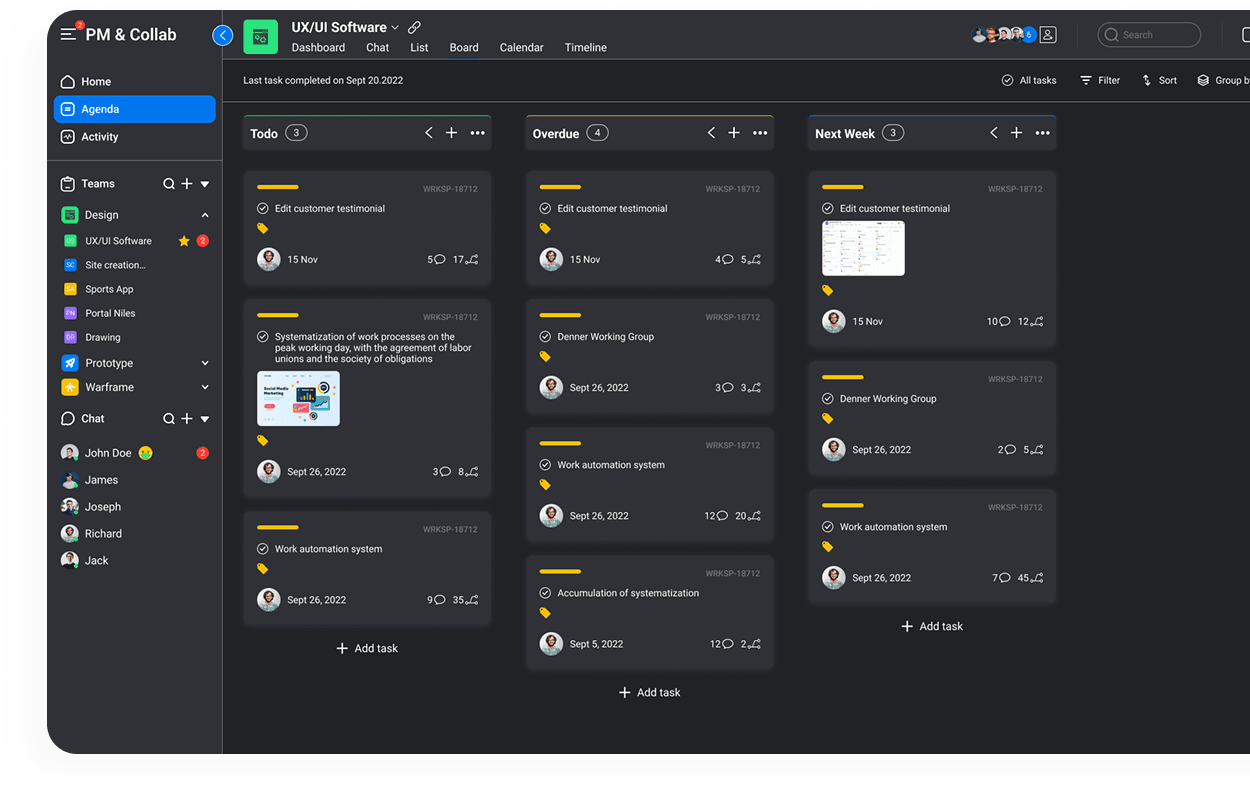 Diniworks — projects & task management platform